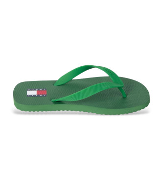 Tommy Jeans para hombre. EM0EM01560 Chanclas Beach verde (41), Plano, Ninguno, Beachwear