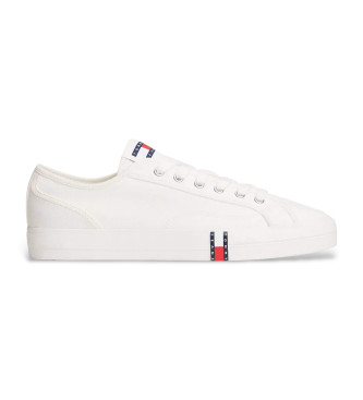 Tommy Jeans para mujer. EN0EN02956 Zapatillas de lona Archive con logo blanco (39), Plano, Cordones, Casual