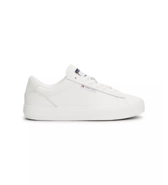 Tommy Jeans para mulher. Sapatilhas de couro branco Aya 1A Tommy Jeans