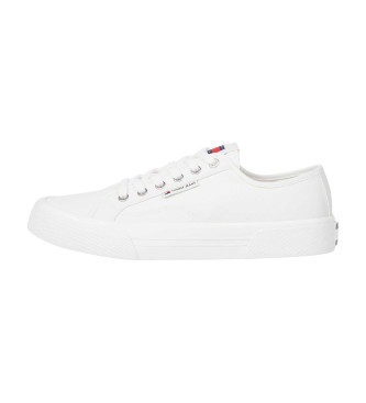 Tommy Jeans para hombre. EM0EM01365 Zapatillas Lace Up Canvas Color blanco (43), Tela, Plano, Cordones, Casual