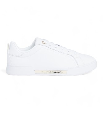 Tommy Hilfiger para mujer. FW0FW07634 Zapatillas de Piel Cupsole blanco (37), Ecopiel, Plano, Casual