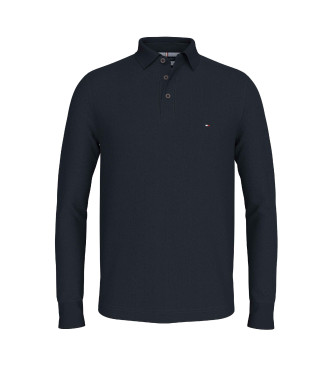 Tommy Hilfiger para hombre. MW0MW20182 Polo 1985 Slim Ls marino (L), Casual, Manga larga, Algodón Orgánico, Sostenible
