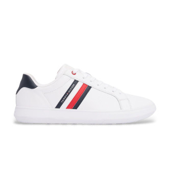 Tommy Hilfiger para hombre. FM0FM04921 Zapatillas de Piel Cupsole blanco (44), Plano, Cordones, Casual