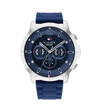 Tommy Hilfiger para hombre. 1710489 Reloj Analógico Acero marino (OSFA), Casual, Silicona, Correa