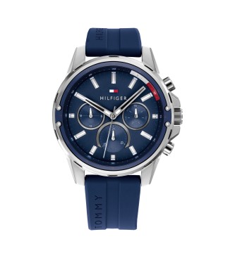 Tommy Hilfiger para hombre. 1791791 Reloj Analógico Acero marino (OSFA), Casual, Silicona, Correa