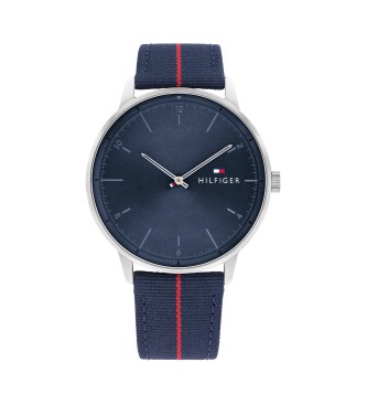 Tommy Hilfiger para hombre. 1791844 Reloj Analógico Acero marino (OSFA), Casual, Nylon, Correa