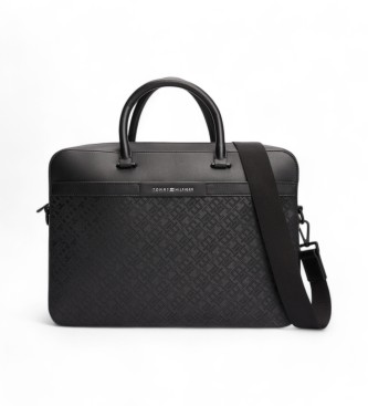 Tommy Hilfiger für Herren. AM0AM13104 Monogramm Aktentasche schwarz (OSFA), Lässig, Polyurethan