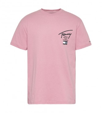 Tommy Hilfiger para hombre. Camiseta Modern Essentials rosa Tommy Hilf