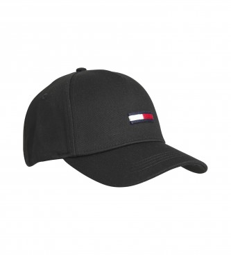 Tommy Hilfiger unisex para niños. AU0AU00843 Gorra Flag negro (OSFA), Casual, Algodón Orgánico, Sostenible, moda infantil