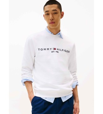 Tommy Hilfiger para hombre. MW0MW11596 Sudadera logo blanco (S), Casual, Algodón Orgánico, Sostenible