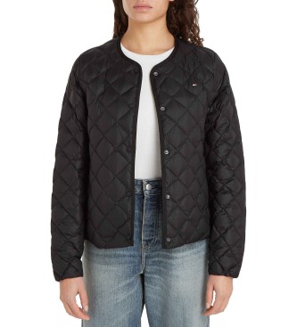 Tommy Hilfiger para mujer. WW0WW43215 Chaqueta acolchada negro (L), Casual, Nylon