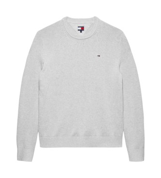 Tommy Jeans para hombre. DM0DM21787 Jersey Atemporal gris (S), Casual, Algodón