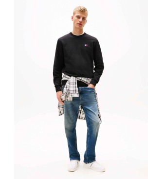 Tommy Jeans para hombre. DM0DM20660 Sudadera TJM negro (S), Casual, Algodón Orgánico, Sostenible