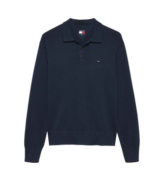 Tommy Jeans para hombre. DM0DM20304 Jeans Jersey Slim Essential marino (L), Casual, Algodón Orgánico, Sostenible