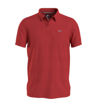 Tommy Jeans para hombre. DM0DM18312 Polo Slim Logo rojo (L), Casual, Algodón, Manga corta