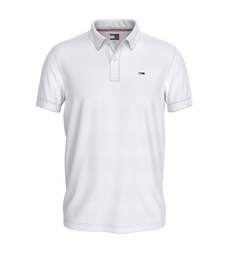 Tommy Jeans para hombre. DM0DM18312 Polo Slim Logo blanco (L), Casual, Algodón, Manga corta