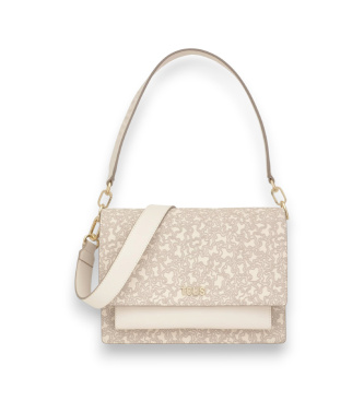 Audree K Mini Lines beige messengerväska