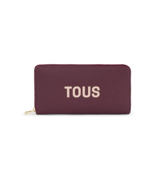 TOUS para mujer. 2002041121 Billetera M. T Halfmoon Burdeos (OSFA), Casual, Granate, Poliuretano, TOUS outlet 2024.