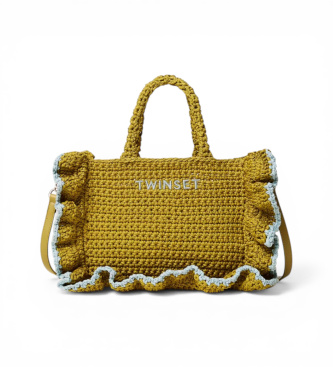 Para mujer. 261TD8291 Bolso Shopper Crochet con logo (OSFA), Casual, Rafia