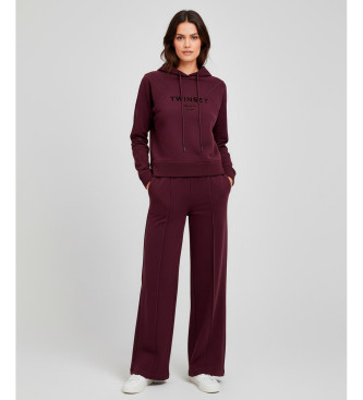 Twinset para mujer. 252TP2681 Chándal logotipo lila (M), Casual, Deportivo, Algodón, Manga corta