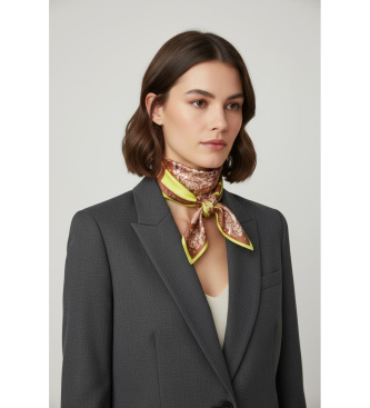 Twinset para mujer. 261TO5150 Pañuelo Triángulo multicolor (OSFA), Casual, Seda