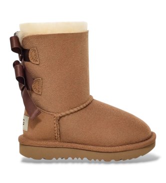 UGGunisex Voor Kinderen. 1017394T Bailey Bow Ii Laarzen Van Bruin Leer (23.5), Plat, Geen, Casual, Kinderkleding