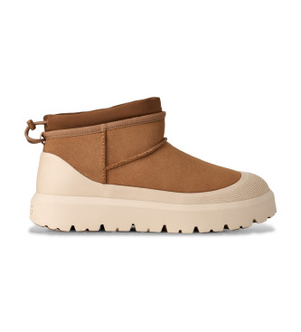 UGG para hombre. 1174196 Botines de piel Cl Ultra Mini Weather Hybrid marrón (46), Plano, Ninguno, Casual