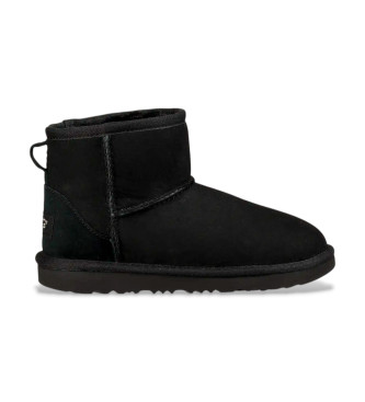 UGG para mujer/niña. 1017715K Botines de Piel Classic Mini II negro (32.5), Plano, Ninguno, Casual, moda infantil