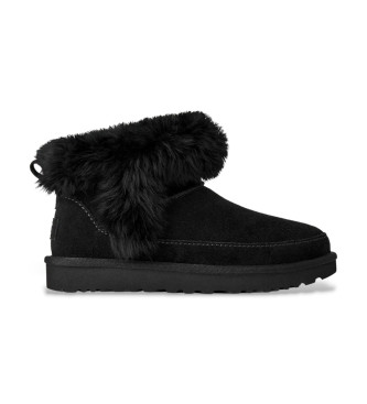 UGG para mujer. 1173832 Botines de Piel Classic Ultra Mini Chalet negro (39), Plano, Ninguno, Casual, Homewear