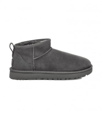 UGG para mujer. 1116109 Botines de piel Classic Ultra Mini gris (41), Plano, Casual