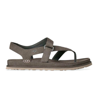 UGG Sandalias de piel GoldenGaze Toe Post marrón