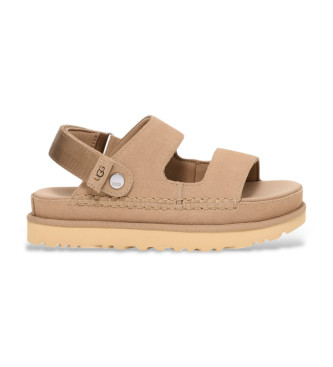 UGG para mujer. 1167399 Sandalias de piel Goldenstar Glide beige (41), Plano, Ninguno, Casual