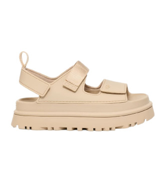 UGG para mujer. 1152685 Sandalias Golden Glow beige (37), Plano, 3 a 5cm, Velcro, Casual