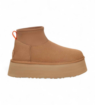 UGG para mujer. 1168170 Botines de Piel Classic Mini Dipper marrón (41), 3 a 5cm, Ninguno, Casual