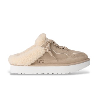 Ugg Donna Caffè, Beige Per 1180313 Scarpe Basse In Pelle Lowmel Beige (41), Basso, Camoscio, Stringhe, Casual