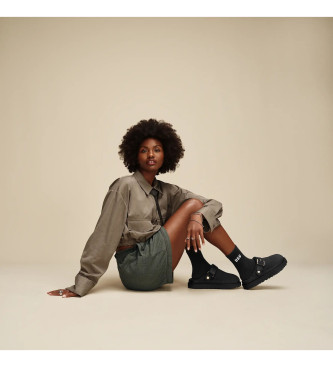 Ugg Para Mulher. 1169590 Socas De Couro Goldenstar Villa Preto (40), Plano, Fivela, Casual-image