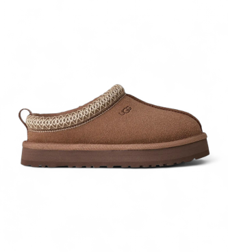 UGG unisex para niños. 1143776K Zuecos de Piel Tazz marrón (4USA=36), Plano, Ninguno, Casual, Homewear, moda infantil
