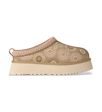 UGG para mujer. 1178193 Zuecos de Piel Tazz Sun Stitch marrón claro (39), 3 a 5cm, Ninguno, Casual