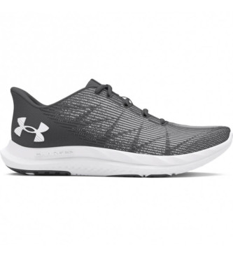 Under Armour para hombre. 3026999 Zapatillas UA Charged Speed Swift gris (9.5USA=43), Blanco, Tela, Plano, Cordones, Deportivo, Running