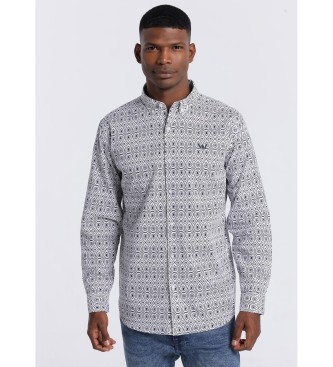 Victorio & Lucchino, V&L para hombre. 4541459 Camisa de manga larga blanco (XXL), Casual, Algodón