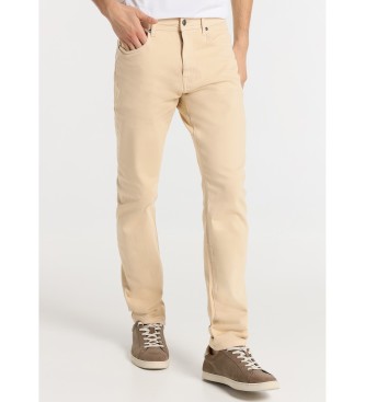 Victorio & Lucchino, V&L para hombre. 600107061 Pantalones cinco bolsillos Slim - Tiro Medio beige (30), Casual