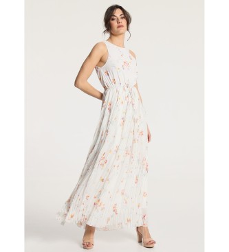 Victorio & Lucchino, V&L para mulher. Vestido comprido plissado com pa