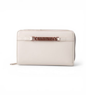 Valentino för kvinnor. VPS9P8281 Myntbörs med logotyp i beige (OSFA), Casual, Polyester, Polyuretan
