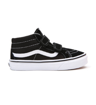 Vans unisex para niños. VN00018T6BT1 Zapatillas Sk8-Mid Reissue V negro (32), Plano, Velcro, Casual, moda infantil, Vans outlet 2024.