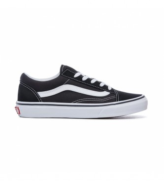 Vans unisex para niños. VN000W9T6BT1 Zapatillas Junior Old Skool Negro (32), Plano, Ante, Cordones, Deportivo, moda infantil, Vans outlet 20