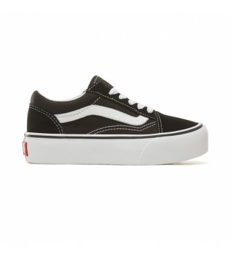 Vans unisex para niños. VN0A3TL36BT1 Zapatillas Old School Negro (31), Plano, Ante, Cordones, Casual, Deportivo, moda infantil, Vans outlet