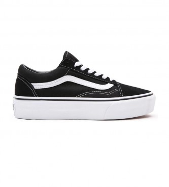 Vans unisex. VN0A3B3UY281 Zapatillas Old Skool De Plataforma Negro (43), Plano, Ante, Cordones, Casual, Vans outlet 2024.