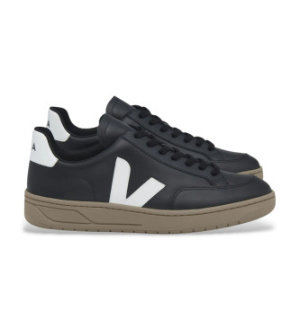 VEJAvoor mannen. XD0203638 Schoenen V-12 zwart (44), Plat, Veters, Casual, Gerecycled polyester, Duurzaam