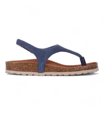 Verbenas para mujer. 3301090001 Sandalias de serraje Reagan azul (41), Plano, Ninguno, Casual, Verbenas outlet 2024.