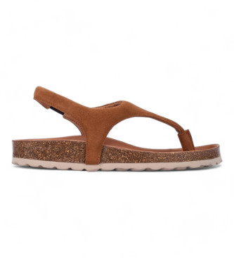 Verbenas para mujer. 3301090001 Sandalias de serraje Reagan marrón (37), Plano, Ninguno, Casual, Verbenas outlet 2024.